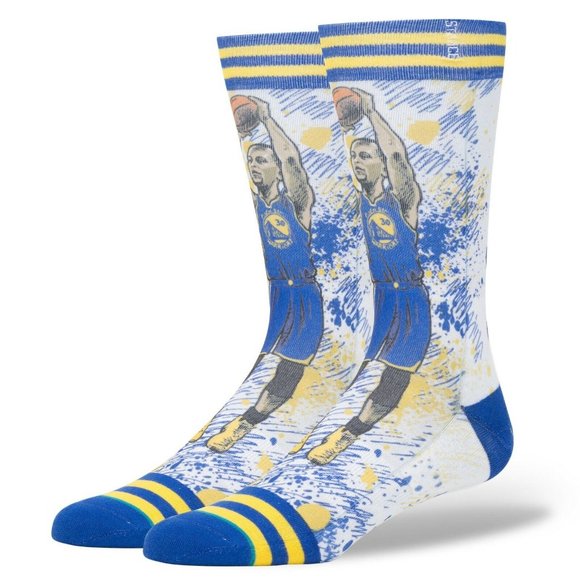 STANCE TF Steph Curry Warriors NBA Legends Crew Socks Men’s Large 9-12 *NEW*